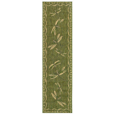 Liora Manne Carmel Dragonfly 8440/06 Green Rug - Liora Manne - crer8844006