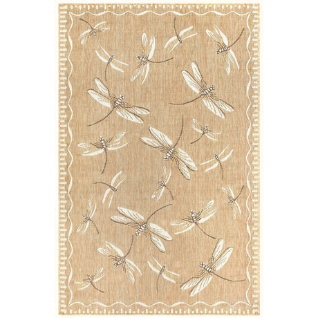 Liora Manne Carmel Dragonfly 8440/22 Beige Rug - Liora Manne - cre45844022