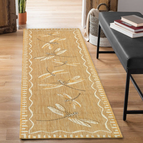 Liora Manne Carmel Dragonfly 8440/22 Beige Rug - Liora Manne - cred8844022