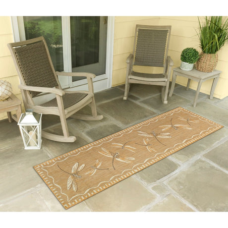 Liora Manne Carmel Dragonfly 8440/22 Beige Rug - Liora Manne - cred8844022