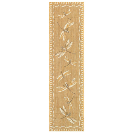 Liora Manne Carmel Dragonfly 8440/22 Beige Rug - Liora Manne - crer8844022