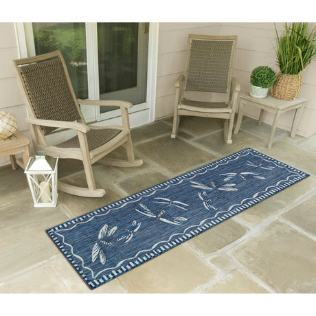 Liora Manne Carmel Dragonfly 8440/33 Navy Rug - Liora Manne - cred8844033