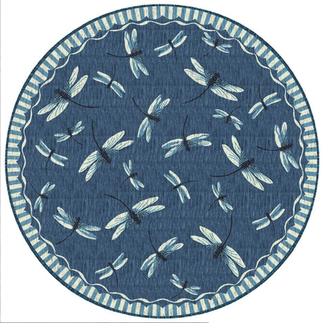 Liora Manne Carmel Dragonfly 8440/33 Navy Rug - Liora Manne - cred8844033