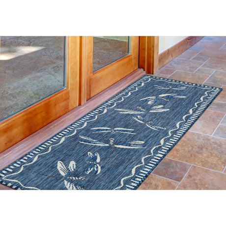 Liora Manne Carmel Dragonfly 8440/33 Navy Rug - Liora Manne - cred8844033