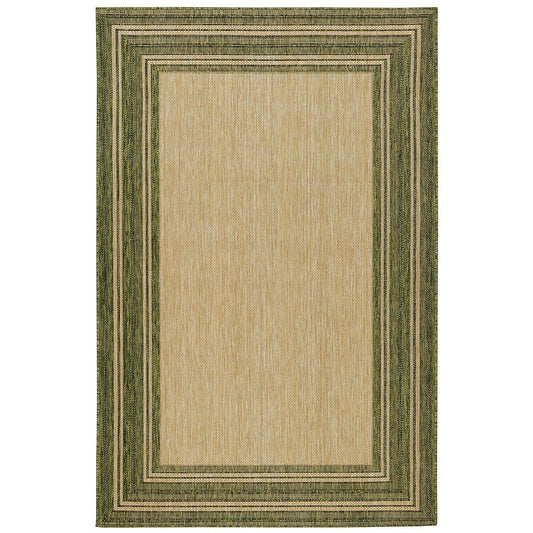 Liora Manne Carmel Multi Border 8425/06 Green Rugs - Liora Manne - cre45842506