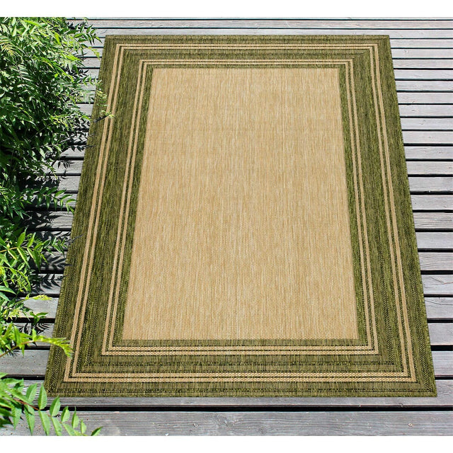 Liora Manne Carmel Multi Border 8425/06 Green Rugs.