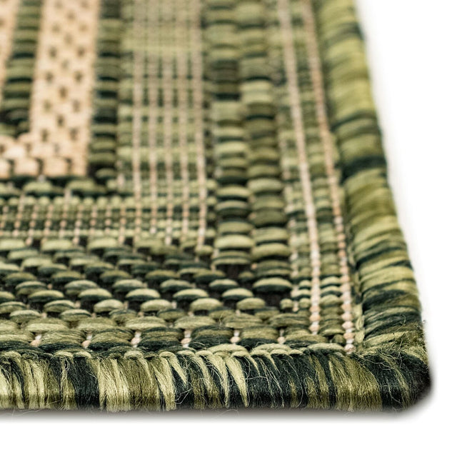 Liora Manne Carmel Multi Border 8425/06 Green Rugs.