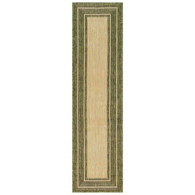 Liora Manne Carmel Multi Border 8425/06 Green Rugs.