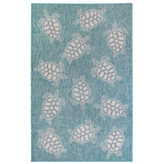 Liora Manne Carmel Seaturtles 8413/04 Aqua Rugs - Liora Manne - cre45841304