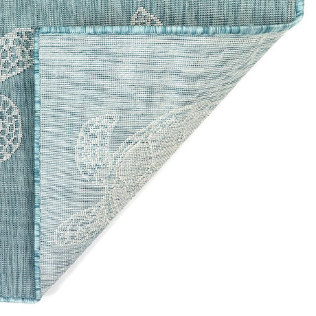 Liora Manne Carmel Seaturtles 8413/04 Aqua Rugs.