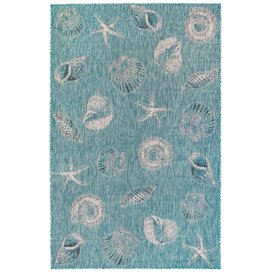 Liora Manne Carmel Shells 8414/04 Aqua Rugs - Liora Manne - cre45841404