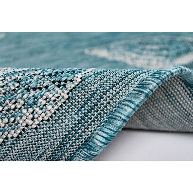 Liora Manne Carmel Shells 8414/04 Aqua Rugs.