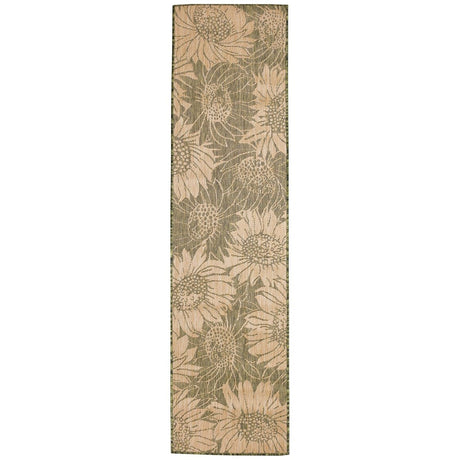 Liora Manne Carmel Sunflower Field 8483/06 Green Rug - Liora Manne - crer8848306