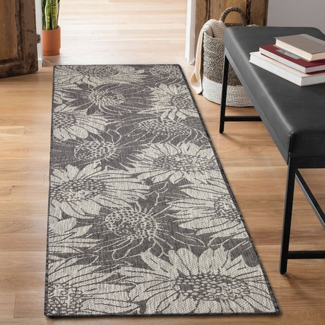 Liora Manne Carmel Sunflower Field 8483/48 Black Rug - Liora Manne - crer8848348