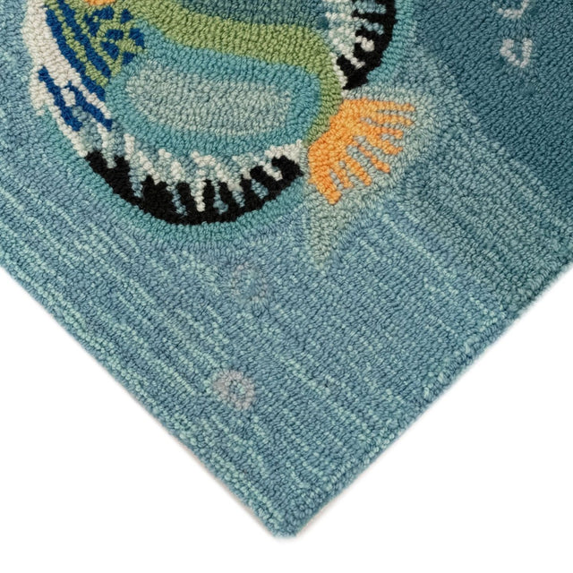 Liora Manne Frontporch Aquarium 4530/04 Blue Rug.