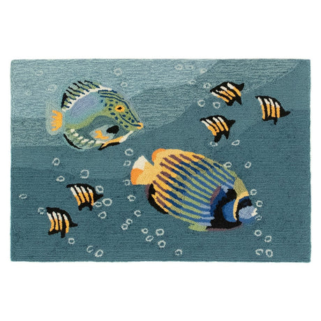 Liora Manne Frontporch Aquarium 4530/04 Blue Rug.