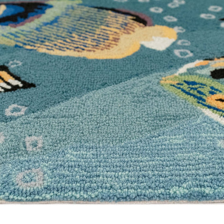 Liora Manne Frontporch Aquarium 4530/04 Blue Rug.