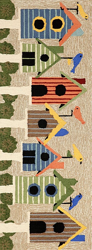 Liora Manne Frontporch Birdhouses 1441/44 Multi Rugs.