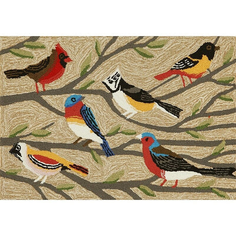 Liora Manne Frontporch Birds 1440/44 Multi Rugs.