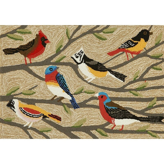 Liora Manne Frontporch Birds 1440/44 Multi Rugs - Liora Manne - ftp23144044