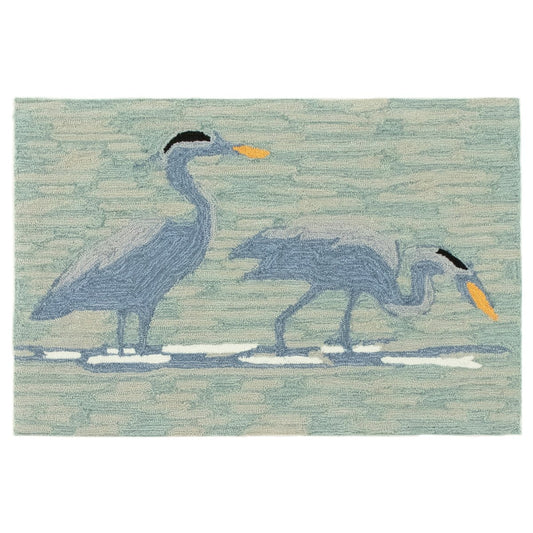 Liora Manne Frontporch Blue Heron 4506/03 Blue Rug - Liora Manne - ftp12450603