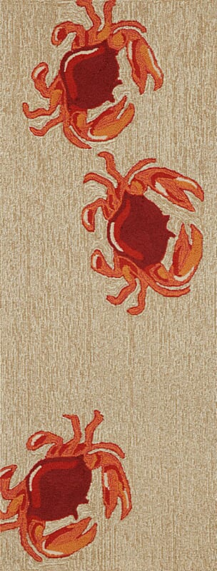 Liora Manne Frontporch Crabs 1404/12 Natural Rugs.