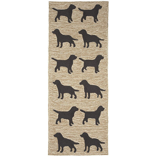 Liora Manne Frontporch Doggies 1467/48 Black Rugs.