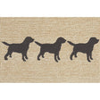 Liora Manne Frontporch Doggies 1467/48 Black Rugs.