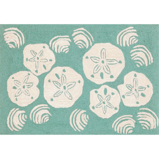 Liora Manne Frontporch Shell Toss 1408/04 Blue Rug - Liora Manne - ftp12140804