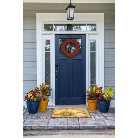 Liora Manne Frontporch Sunflower 1417/09 Yellow Rug.