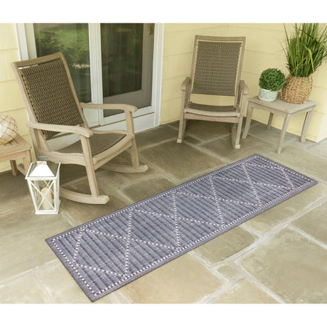 Liora Manne Malibu Checker Diamond 8225/33 Navy Rug.