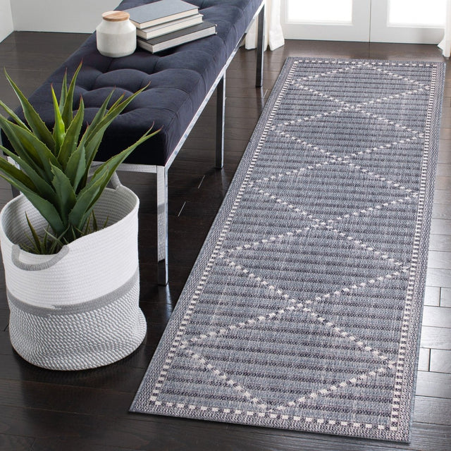 Liora Manne Malibu Checker Diamond 8225/33 Navy Rug - Liora Manne - maur8822533