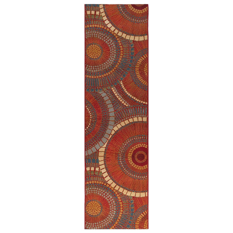 Liora Manne Marina Circles 8035/17 Saffron Rugs.