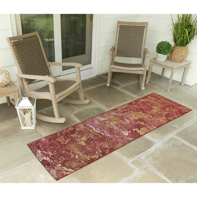 Liora Manne Marina Lava 8114/24 Red Rug.