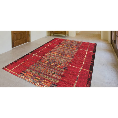 Liora Manne Marina Tribal Stripe 8057/24 Red Rugs.