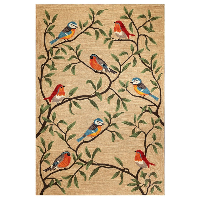 Liora Manne Ravella Birds On Branches 2270/12 Natural Rug.