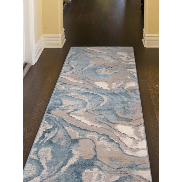 Liora Manne Soho Agate 7100/03 Blue Rug.