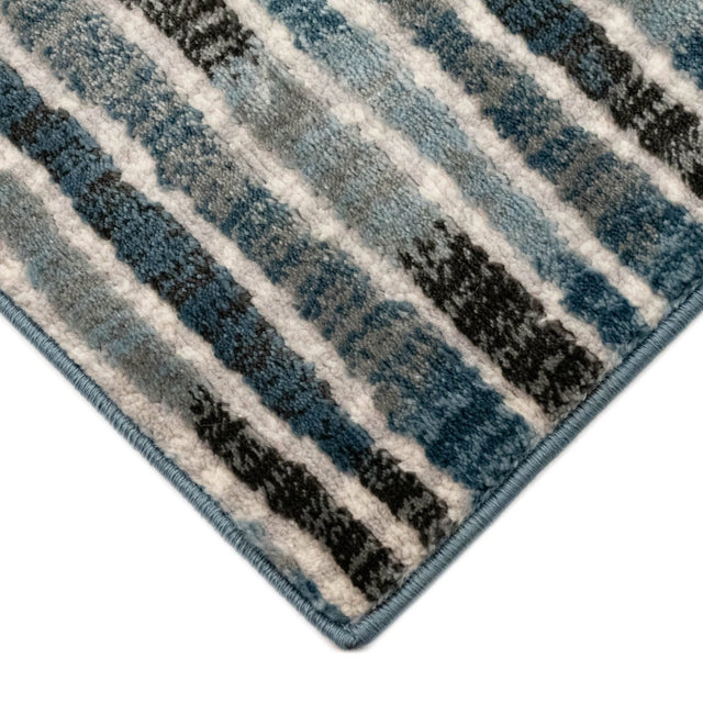 Liora Manne Soho Stripe 7116/03 Blue Rug.