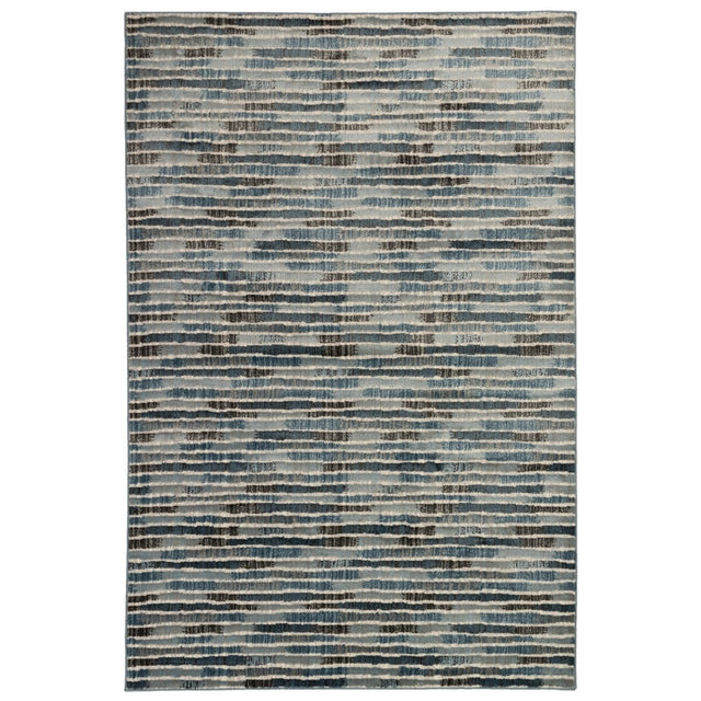 Liora Manne Soho Stripe 7116/03 Blue Rug.