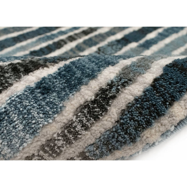 Liora Manne Soho Stripe 7116/03 Blue Rug.