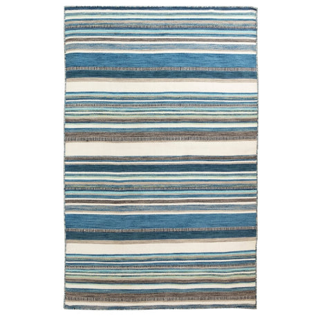 Liora Manne Sonoma Malibu Stripe 6258/04 Blue Rug.