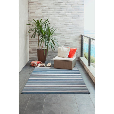 Liora Manne Sonoma Malibu Stripe 6258/04 Blue Rug.