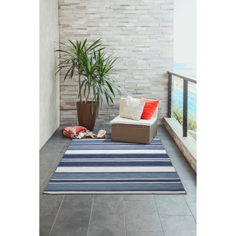 Liora Manne Sorrento Boat Stripe 6317/33 Navy Rug.