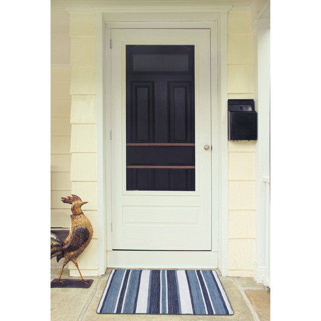 Liora Manne Sorrento Boat Stripe 6317/33 Navy Rug.