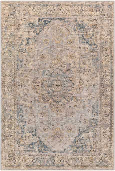 Livabliss Aspendos Aps - 2303 Mustard, Ink Blue, Blue, Denim Rugs - Livabliss - aps2303 - 23