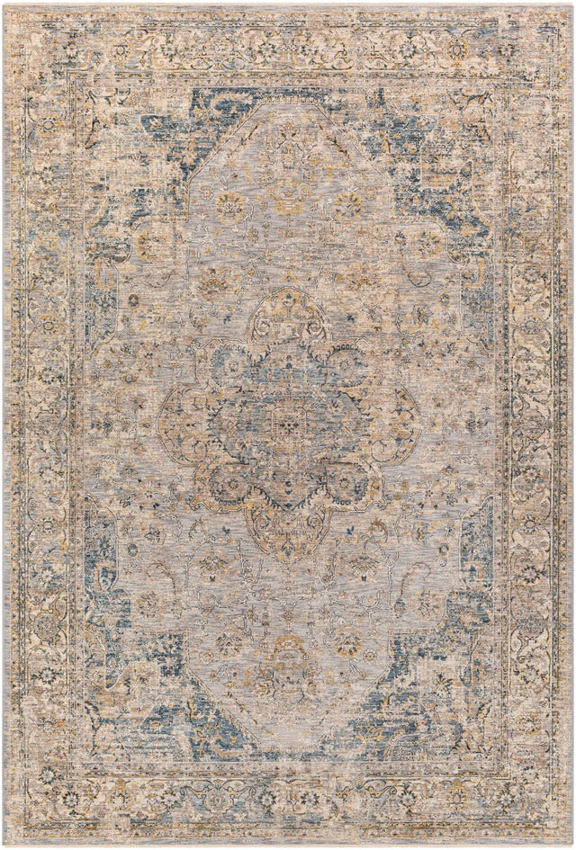 Livabliss Aspendos Aps - 2303 Mustard, Ink Blue, Blue, Denim Rugs - Livabliss - aps2303 - 23