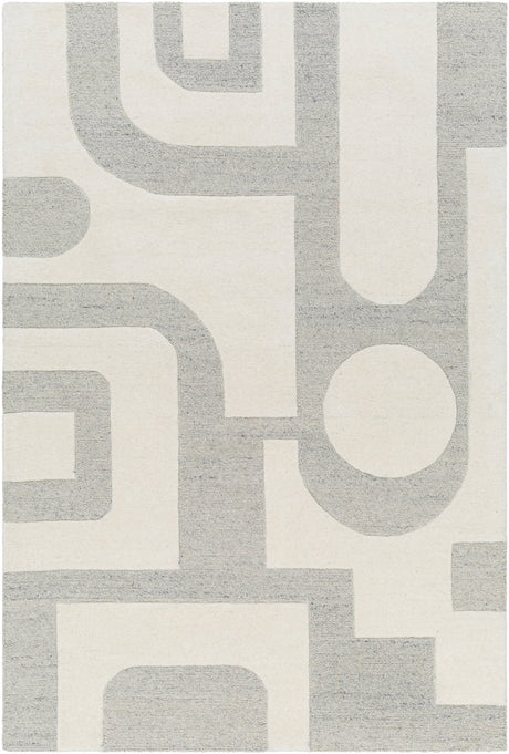 Livabliss Brook Bko - 2304 Beige, Charcoal Rug - Livabliss - bko2304 - 23