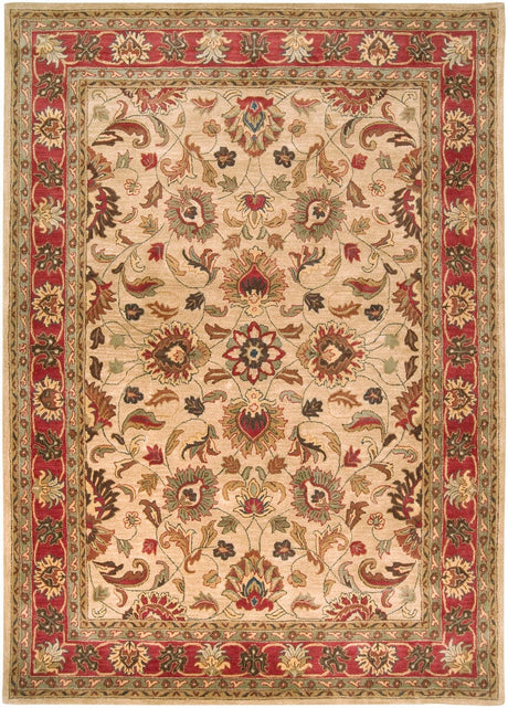 Livabliss Caesar cae - 1001 Beige / Rust Red / Sage / Chocolate Rugs - Livabliss - cae1001 - 4rd