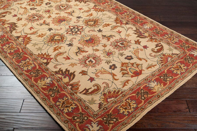 Livabliss Caesar cae - 1001 Beige / Rust Red / Sage / Chocolate Rugs - Livabliss - cae1001 - 4rd