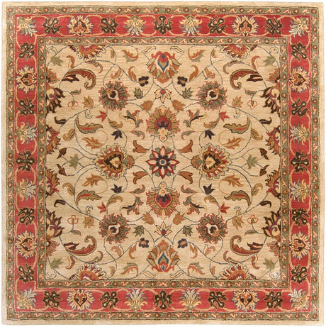 Livabliss Caesar cae - 1001 Beige / Rust Red / Sage / Chocolate Rugs - Livabliss - cae1001 - 4sq